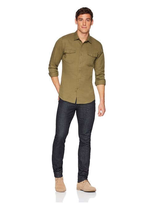 Amazon Brand - Goodthreads Men's Slim-Fit Long-Sleeve Ripstop Dobby Shirt