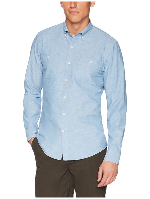 Amazon Brand - Goodthreads Men's Standard-Fit Long-Sleeve Chambray Shirt