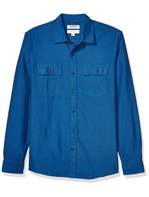 Amazon Brand - Goodthreads Men's Slim Fit Long-Sleeve Plaid Twill Shirt