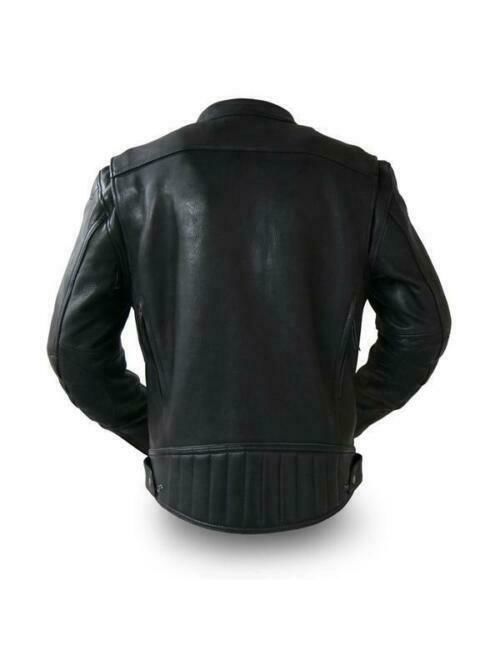 FMC Mens Leather Motorcycle Scooter Jacket FIM288CHRZ "TOP PERFORMER"