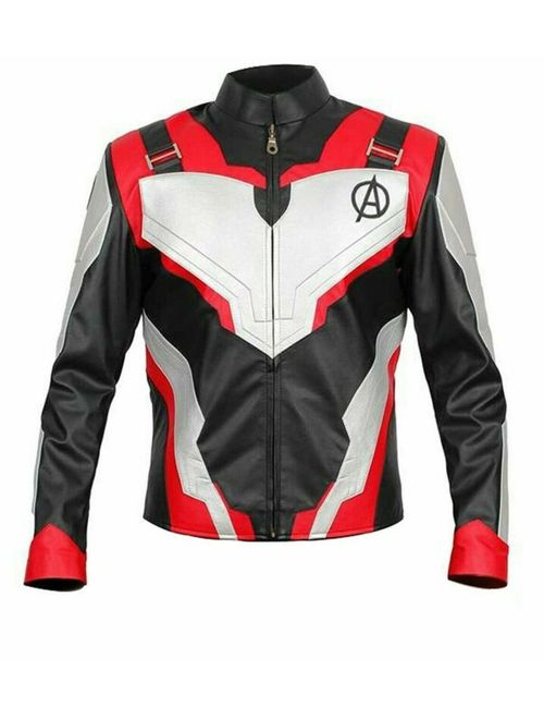 Avengers Endgame Quantum Realm Cosplay Biker Slim Fit Leather Jacket