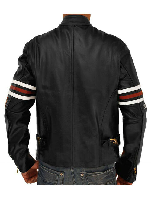 House MD,Dr. Gregory Black FAUX Leather Biker Jacket, All Size