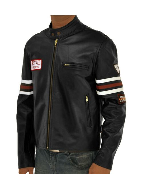 House MD,Dr. Gregory Black FAUX Leather Biker Jacket, All Size