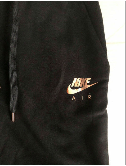 NWT Nike Sportswear Joggers Rose Gold Metallic Women's Pants Black STANDARD FIT
