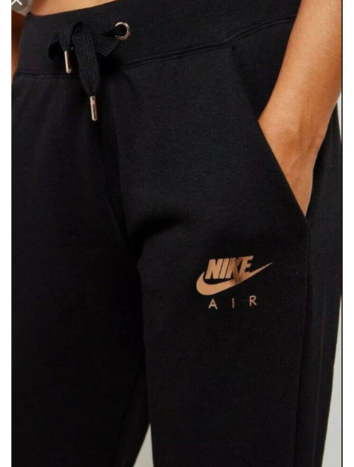 nike women's sportswear shine metallic logo sweatpants