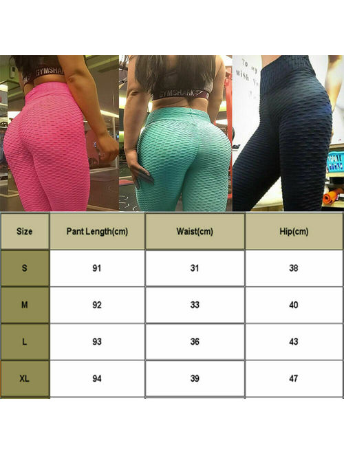 Women Yoga Gym Anti-Cellulite Compression Leggings Butt Lift Elastic Pants