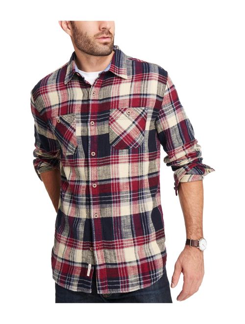 Weatherproof Mens Brushed Flannel Button Up Shirt