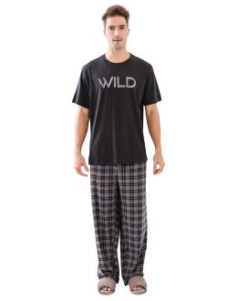 Richie House Men's Knit Two-piece Pajama Sleepwear Set RHM2866