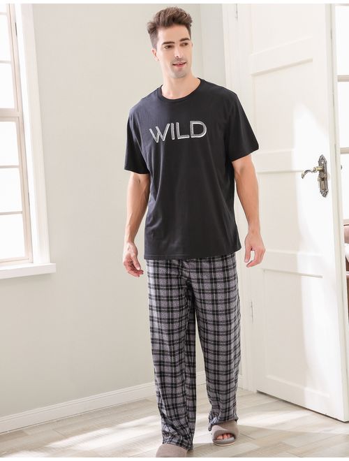 Richie House Men's Knit Two-piece Pajama Sleepwear Set RHM2866