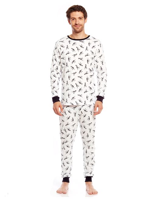 Leveret Men's "Fitted" Printed Pajama Set 100% Cotton (Size X-Small-X Large)