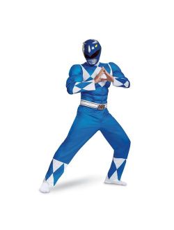 Power Rangers - Mighty Morphin Blue Ranger Classic Muscle Adult Halloween Costume
