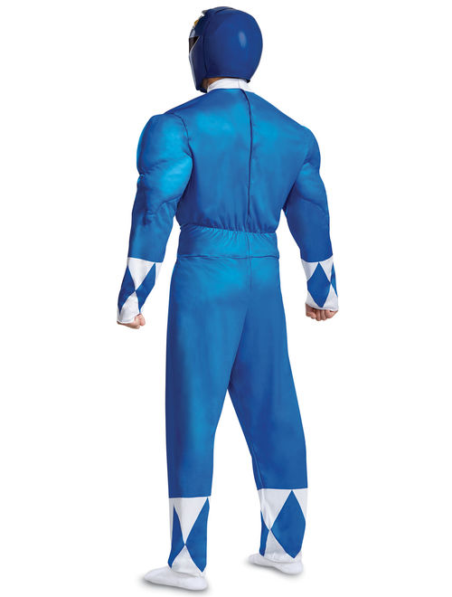 Power Rangers - Mighty Morphin Blue Ranger Classic Muscle Adult Halloween Costume