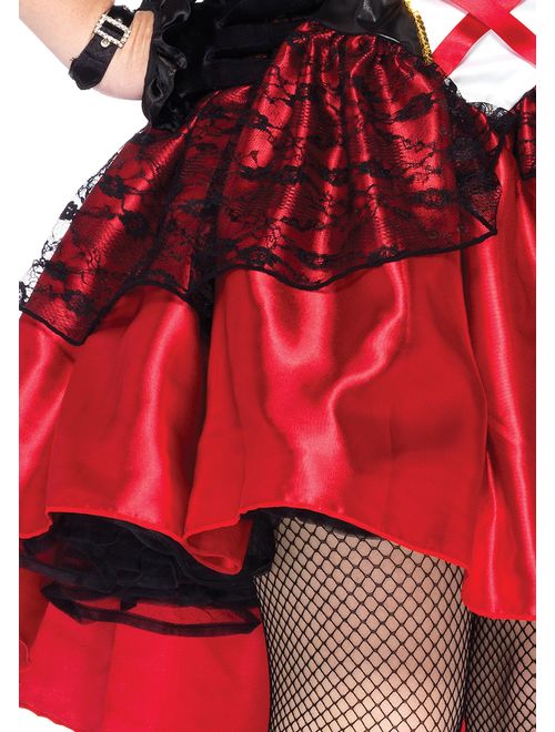 Leg Avenue Women's Plus-Size 2 Piece Royal Red Queen Costume