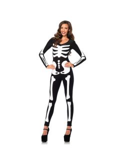 Glow In The Dark Skeleton Catsuit Adult Halloween Costume