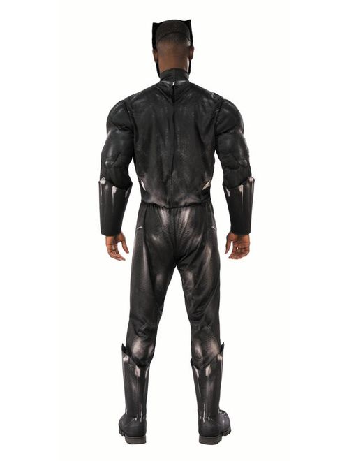Men's Deluxe Muscle Black Panther Costume