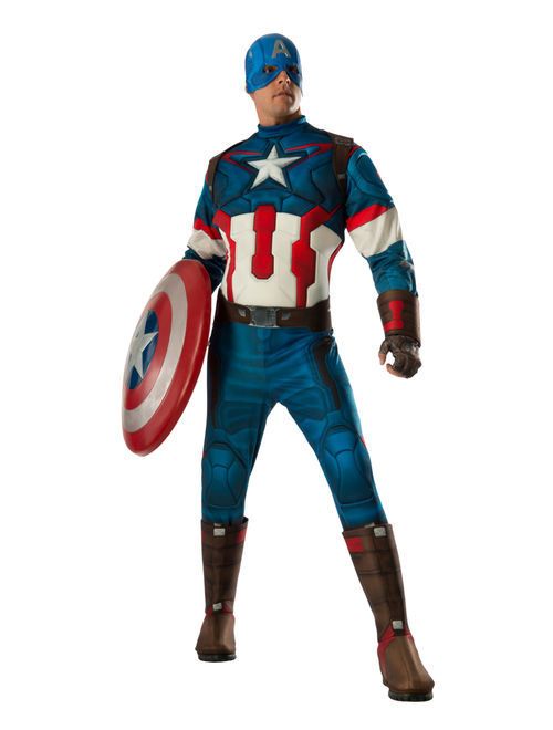 Marvel's Captain America: Civil War Captain America Deluxe Muscle Chest Men's Adult Halloween Costume, XL