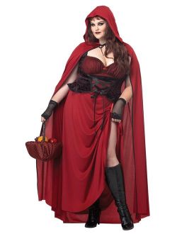 Women's Plus-Size Dark Red Riding Hood Plus