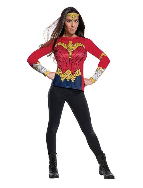 Justice League Womens Wonder Woman Adult Superhero Costume Top Shirt