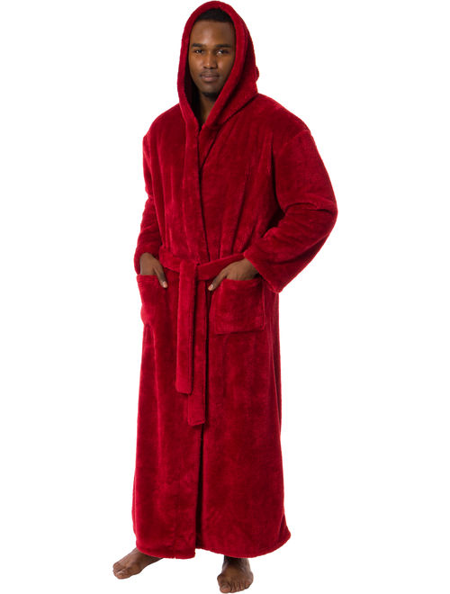 Ross Michaels Mens Luxury Hooded Full Length Big and Tall Long Bath Robe