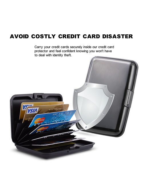 TSV Credit Card Holder for Women or Men Metal Credit Card Wallet Protector Metal Credit Card Case Holder