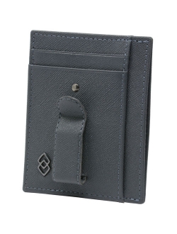 Double Diamond Mens RFID Money Clip Minimalist Front Pocket Wallet
