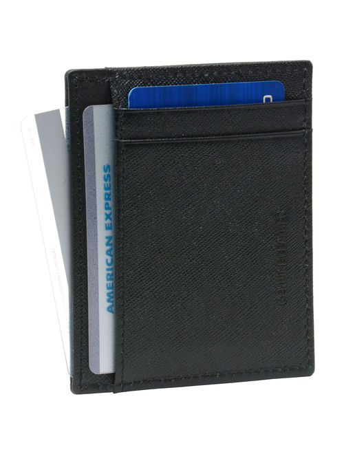 Alpine Swiss Double Diamond Mens RFID Money Clip Minimalist Front Pocket Wallet