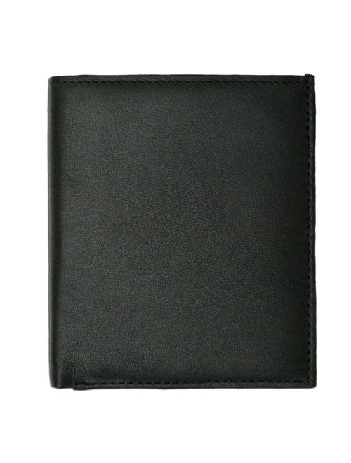 RFID Blocking Bifold Hipster Credit Card Wallet Leather RFID 2502 (C) Black