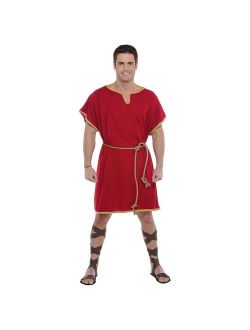 Roman Tunic Adult Costume Red - Standard