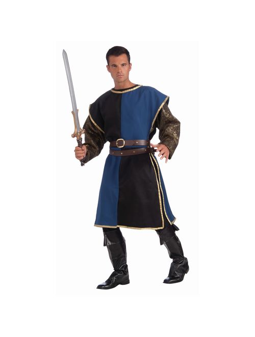 Halloween Medieval Tabard - Blue/Black Adult Costume