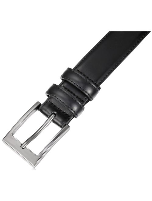 Marino's Men Genuine Leather Dress Belt with Single Prong Buckle