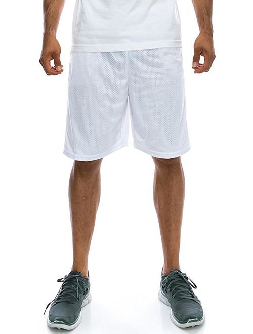Men's Mesh Basketball Shorts with Pockets Big and Tall Sportswear