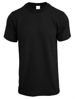 Mens Crew Neck T Shirt Solid Short Sleeve Tee S-5XL Big and Tall
