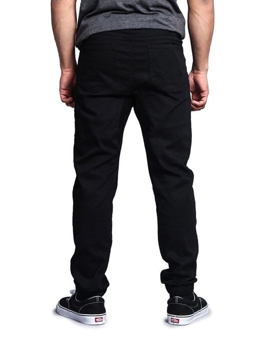 G-Style USA Mens Drop Crotch Jogger Twill Pants JG804 - BLACK - 5X-Large