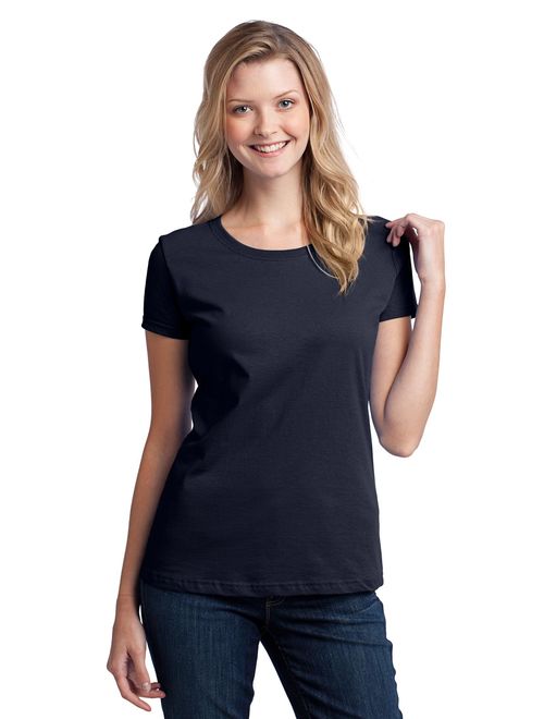 Fruit of the Loom Ladies Heavy Cotton HD 100% Cotton T-Shirt. Navy. M.