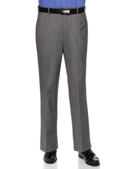 rgm mens slim fit dress pants flat-front - modern formal business wrinkle free no iron charcoal 38w x 32l-slim