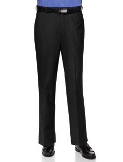rgm mens slim fit dress pants flat-front - modern formal business wrinkle free no iron charcoal 38w x 32l-slim