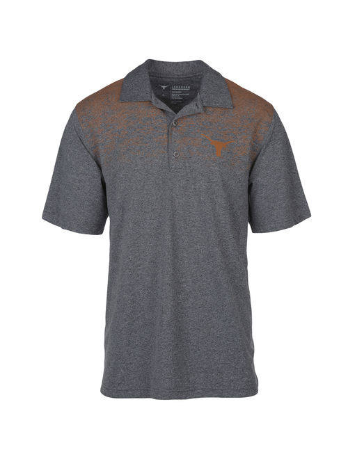 Men's Heathered Charcoal Texas Longhorns Enigma Polo