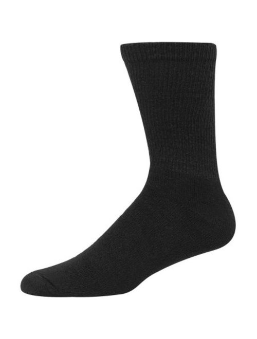 Hanes Men's Fresh IQ Crew Cushion Socks, 6-12, Black