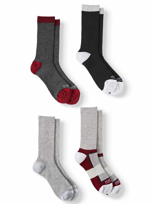 Dickies Men's Sustainable Repreve Comfort Crew Socks, 4-Pack