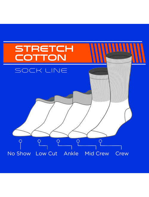 Gildan Men's Performance Cotton moveFX Crew Socks 12-Pack