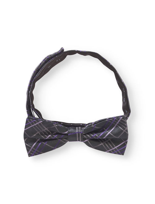 George Purple Plaid Bow Tie