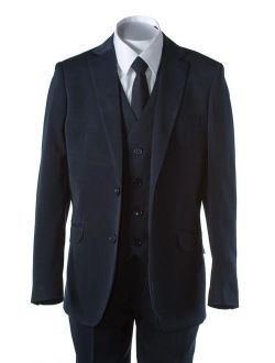 Boys Navy Blue Slim Fit Suit 2 Button 5 Piece by Fouger