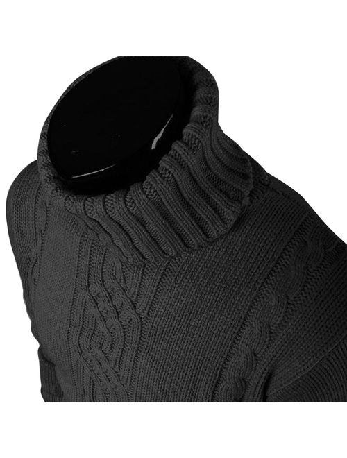 Men's Knitted Pullover Casual Sweater Men Pullovers Autumn Winter Long Sleeve TurtleNeck Knitwear Sweaters