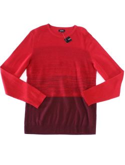 NEW Red Mens Size Small S Pullover Colorblock Crewneck Sweater