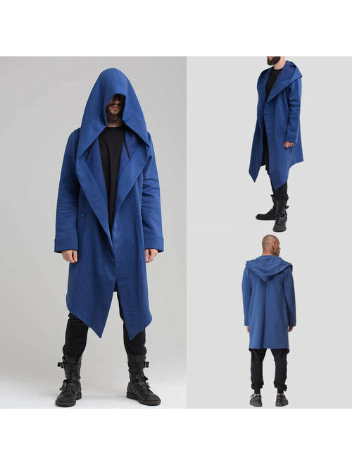 Men's Women's Unisex Gothic Long Hoodie Cardigan Coat Loose Jacket Outwear
