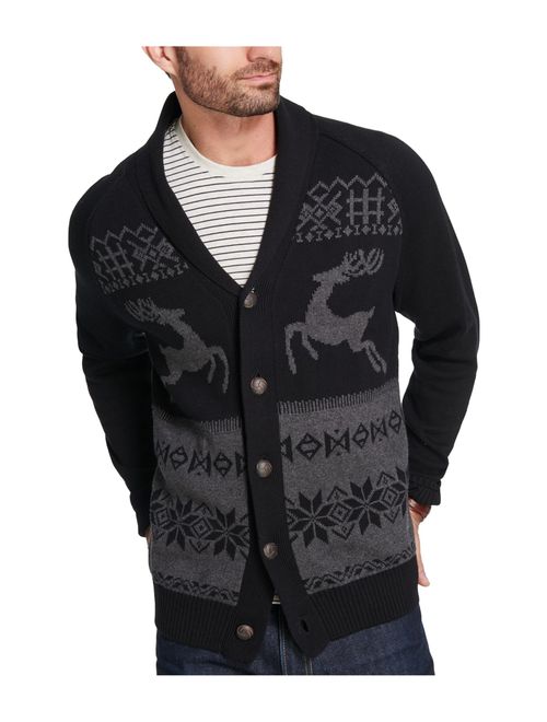 Mens Reindeer Cardigan Sweater