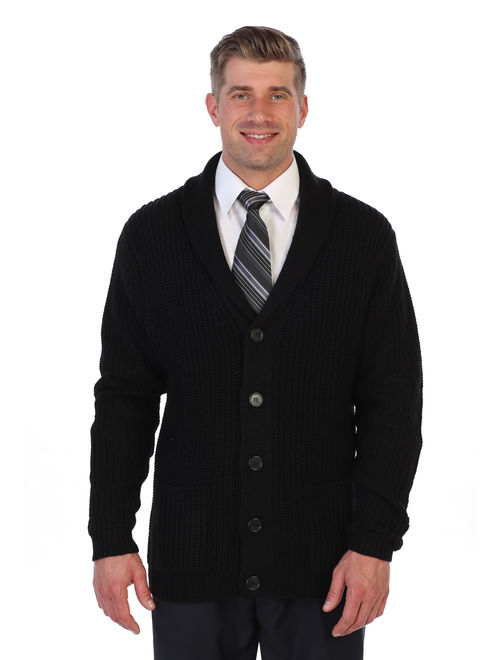 Gioberti Men's Long Sleeve Button Up Shawl Collar Cardigan