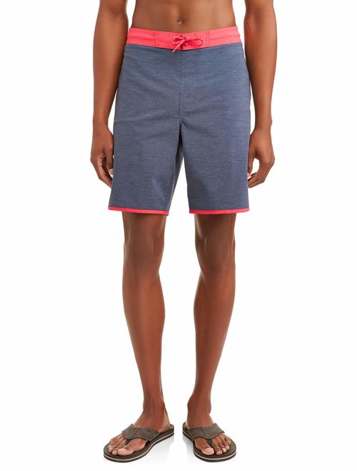 George Men's Solid 9-Inch E-board Swim Short, up to Size 3XL