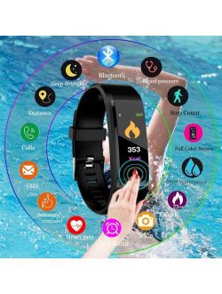 Fitness Tracker HR, Activity Tracker Watch with Heart Rate Monitor, Waterproof Smart Bracelet with Step Counter, Calorie Counter, Pedometer Watch for Kids Women and Men