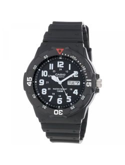 Men's 43mm Analog Dive-Style Watch, Black Resin
